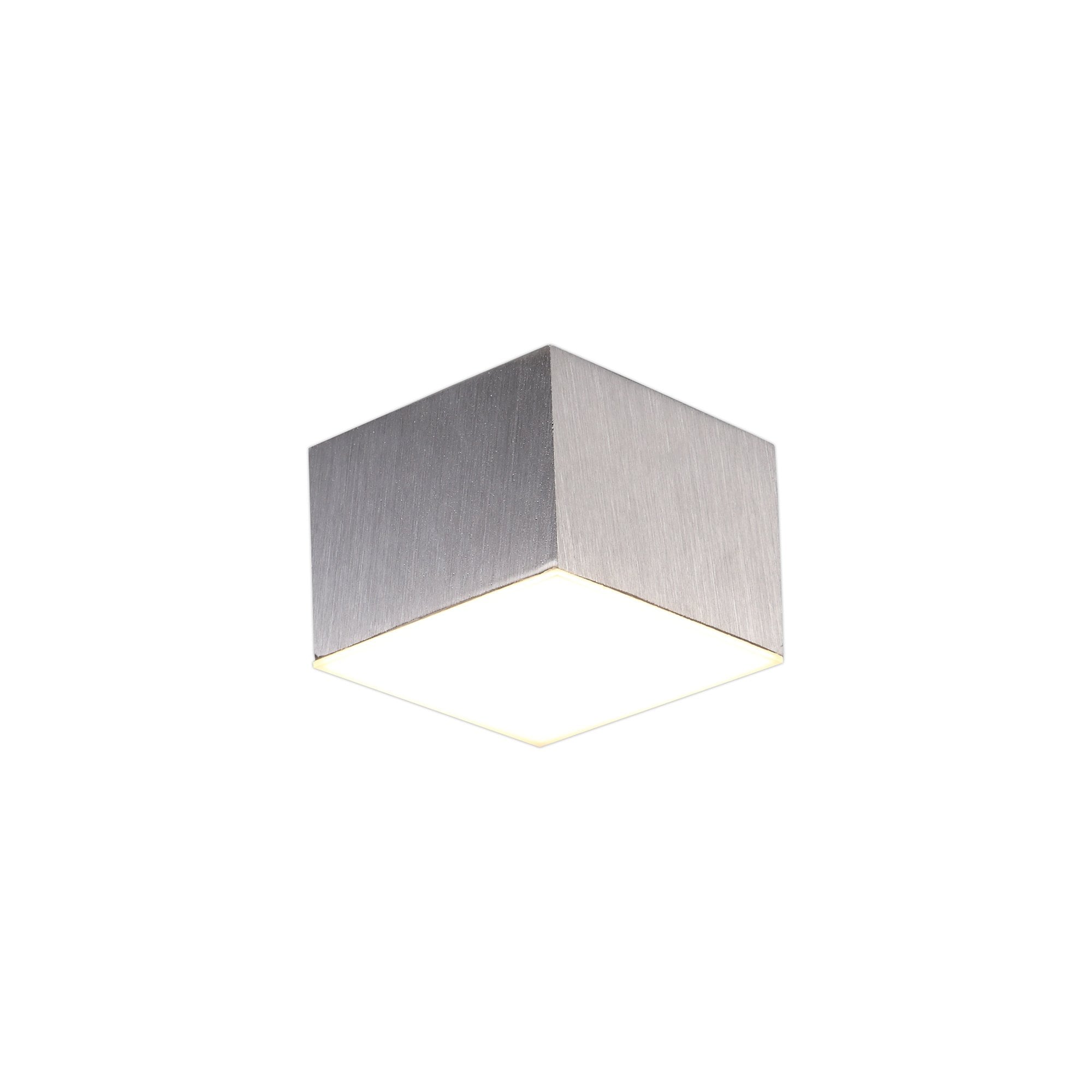 NL73839 Pluto Spot Light 9cm Square 1x 10W LED Satin Aluminium