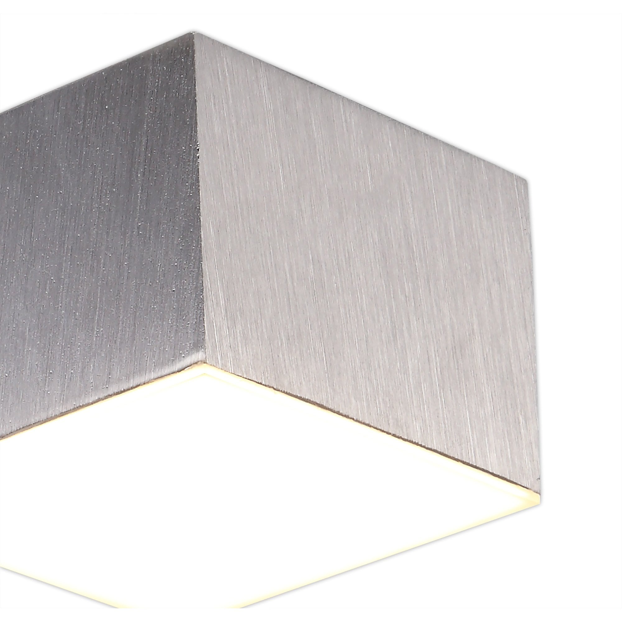 NL73839 Pluto Spot Light 9cm Square 1x 10W LED Satin Aluminium