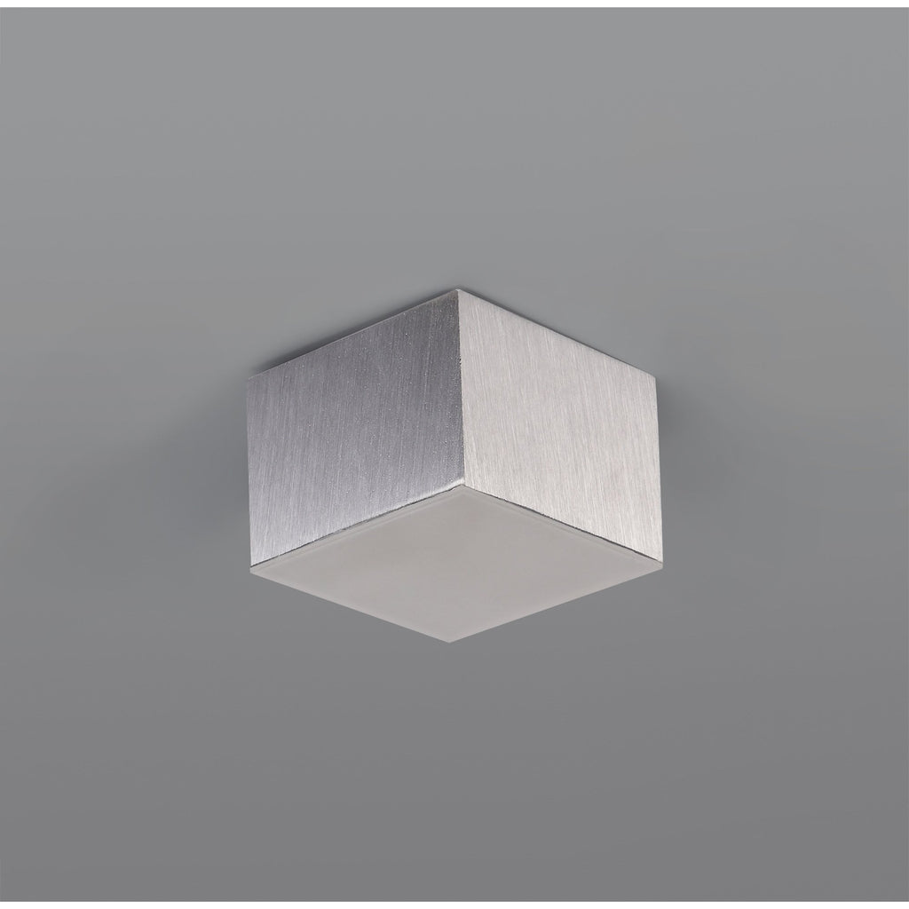NL73839 Pluto Spot Light 9cm Square 1x 10W LED Satin Aluminium