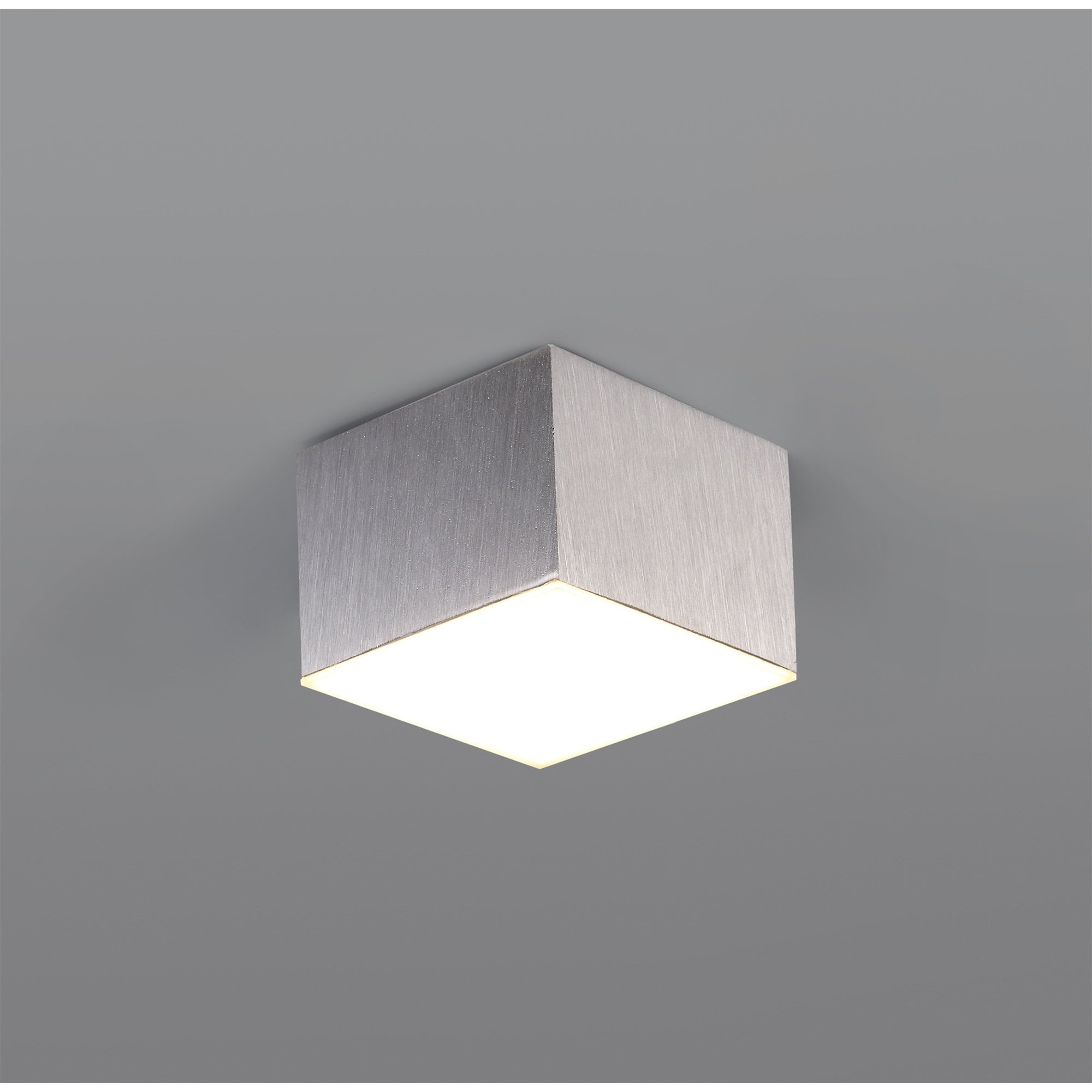 NL73839 Pluto Spot Light 9cm Square 1x 10W LED Satin Aluminium