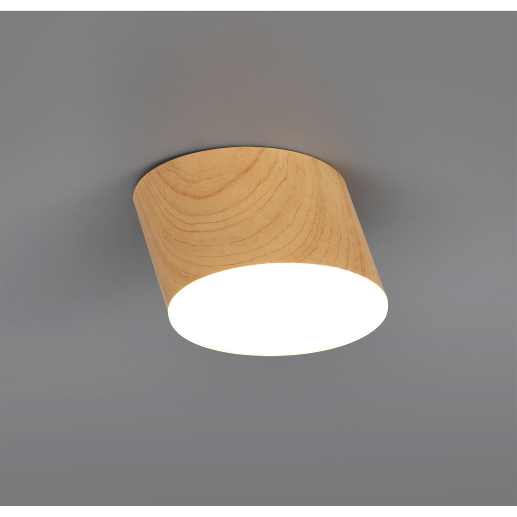 NL73879 Pluto Spot Light 10.5cm Round 1x 10W LED Pine Wood