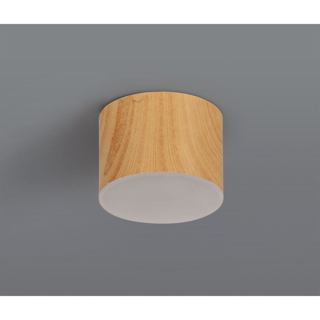 NL73879 Pluto Spot Light 10.5cm Round 1x 10W LED Pine Wood