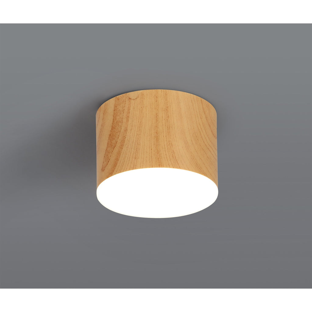 NL73879 Pluto Spot Light 10.5cm Round 1x 10W LED Pine Wood