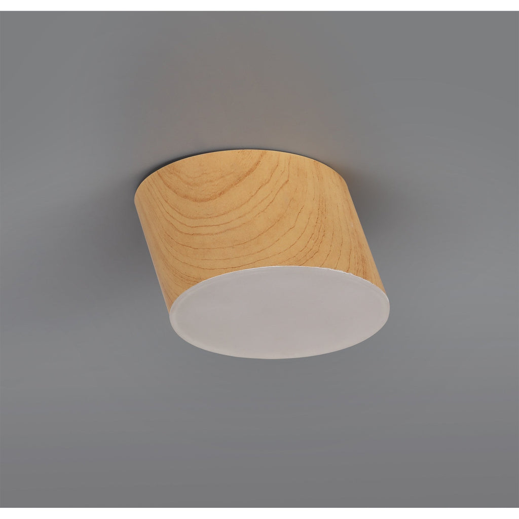 NL73879 Pluto Spot Light 10.5cm Round 1x 10W LED Pine Wood