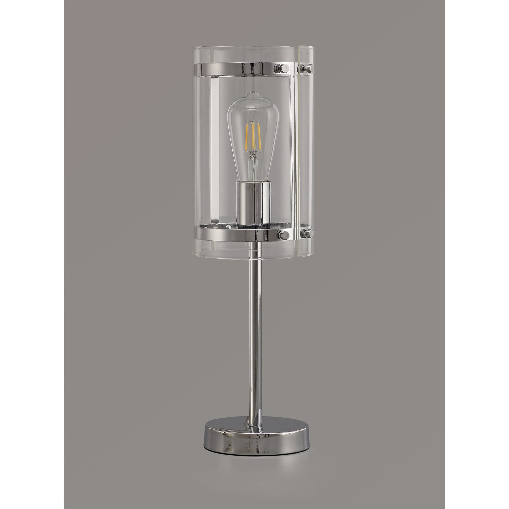 NL74169 Prince Table Lamp 1 Light Polished Chrome