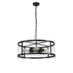 NL81689 Prince Pendant 4 Light Matt Black