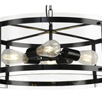 NL81689 Prince Pendant 4 Light Matt Black