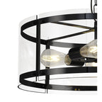 NL81689 Prince Pendant 4 Light Matt Black