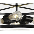 NL81689 Prince Pendant 4 Light Matt Black