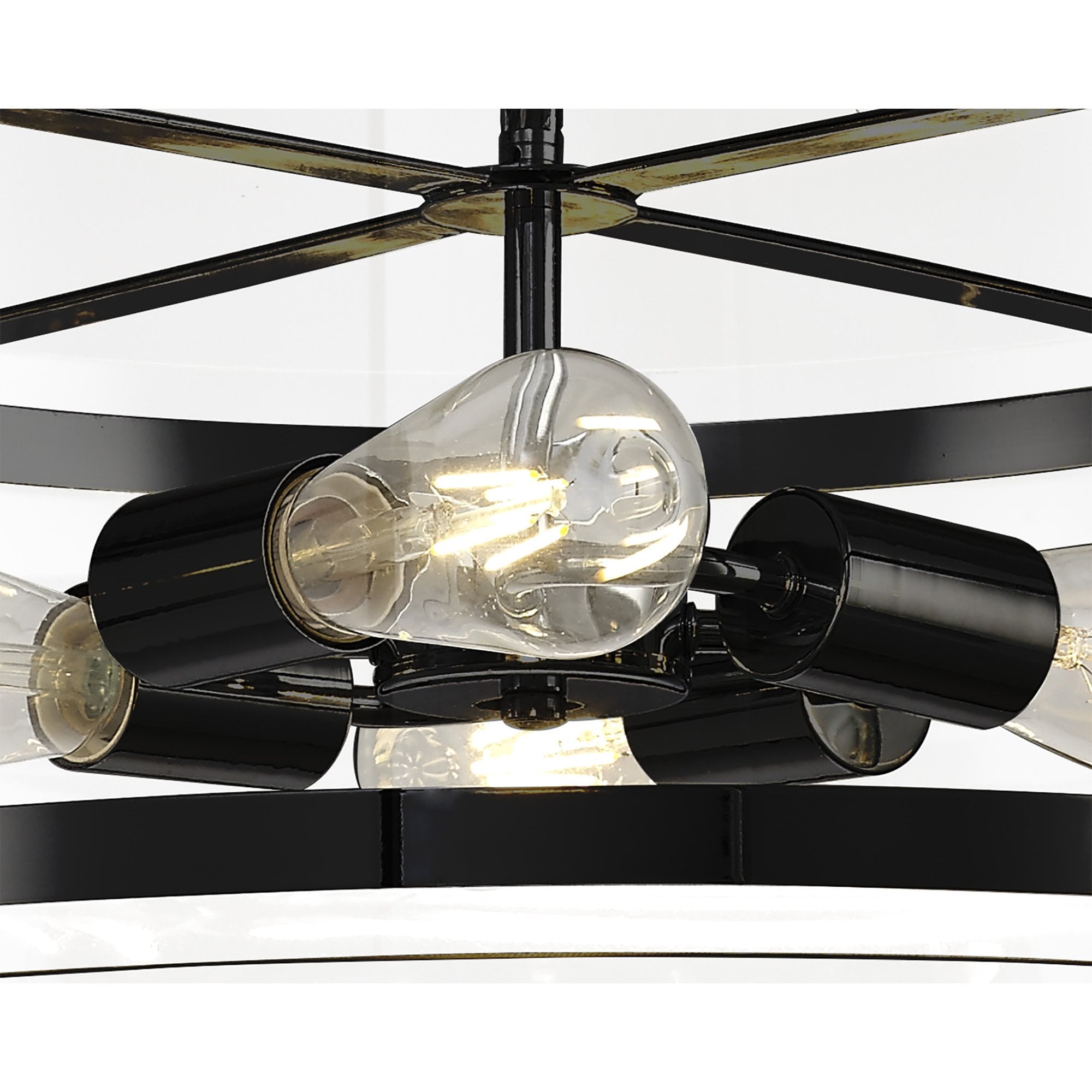 NL81689 Prince Pendant 4 Light Matt Black