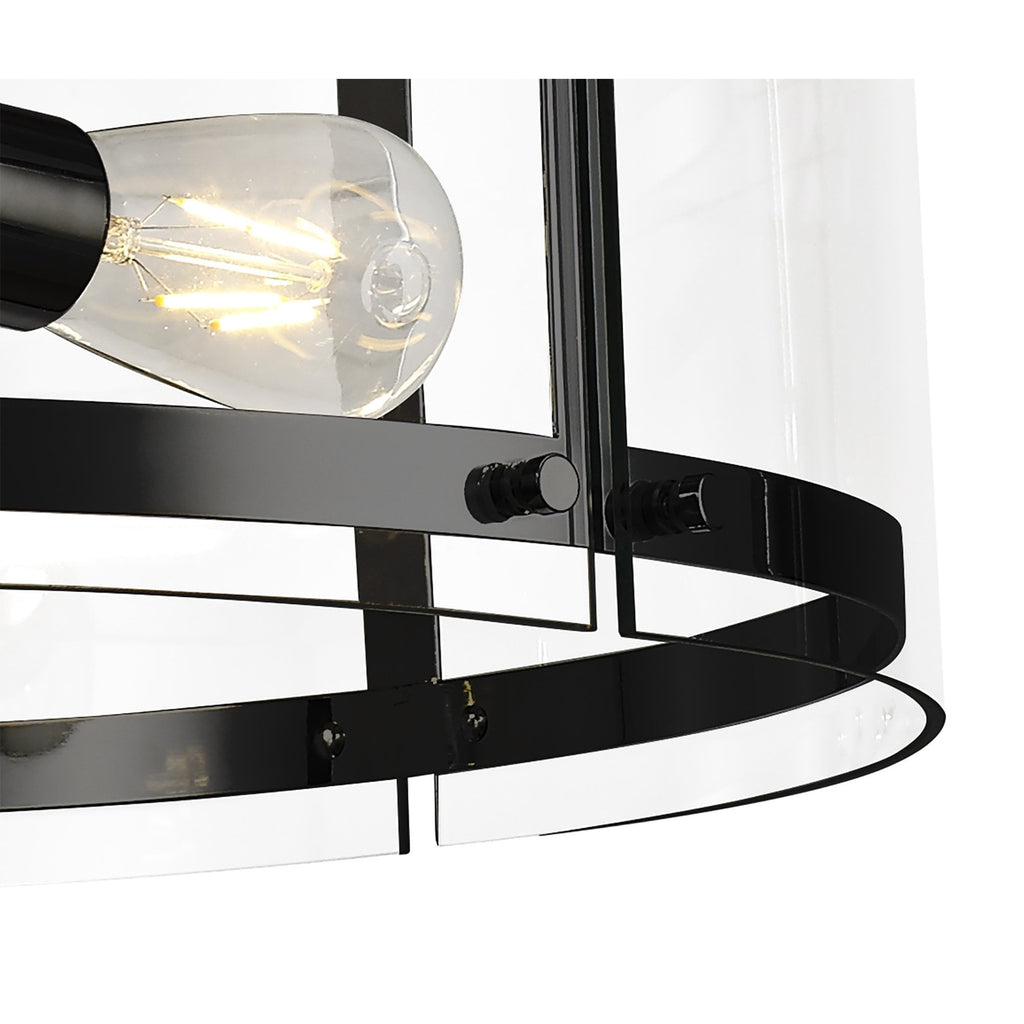 NL81689 Prince Pendant 4 Light Matt Black