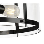 NL81689 Prince Pendant 4 Light Matt Black