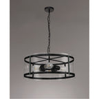 NL81689 Prince Pendant 4 Light Matt Black