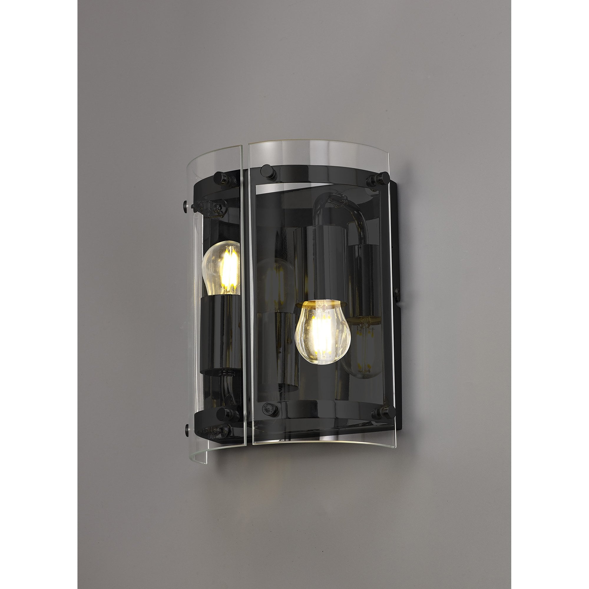NL81699 Prince Wall  Light 2 Light Matt Black