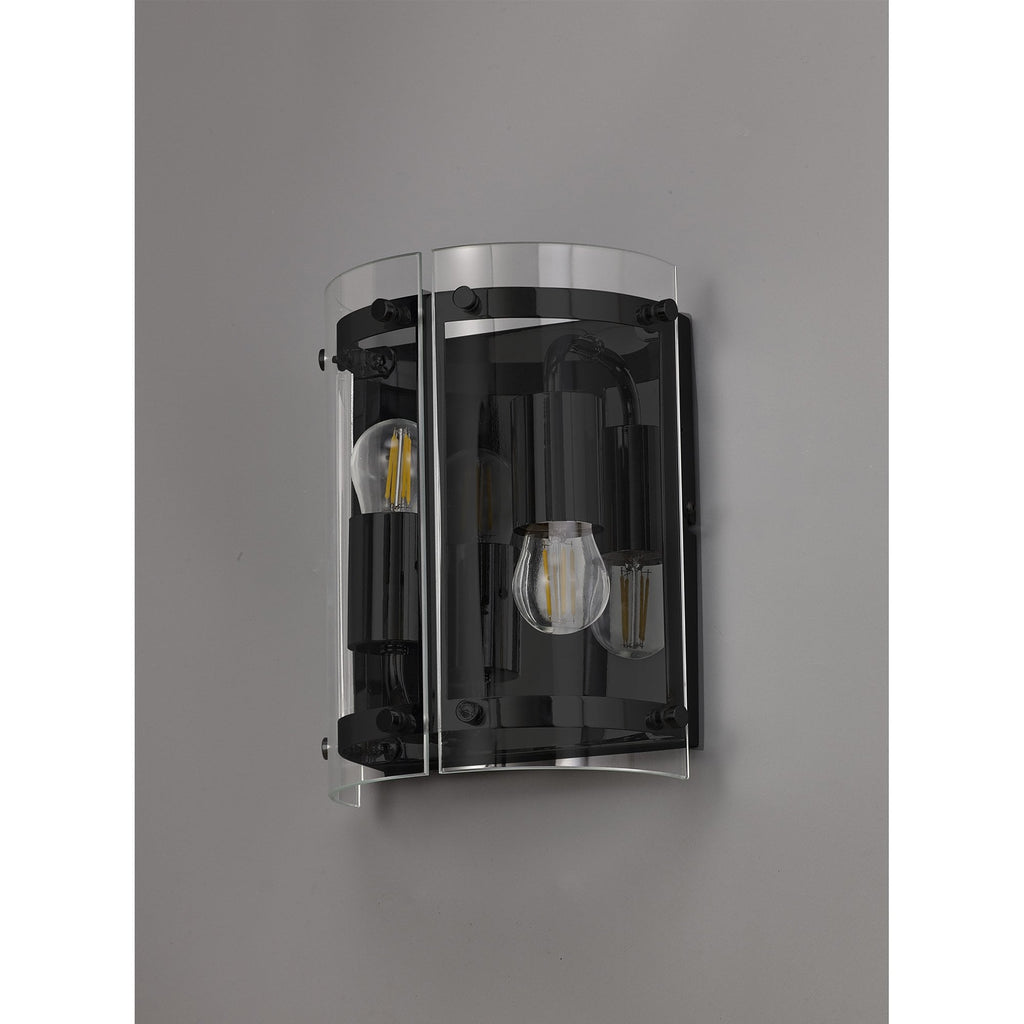 NL81699 Prince Wall  Light 2 Light Matt Black