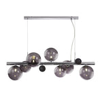 NL73039 Rome Pendant 7 Light Polished Chrome/Smoked Glass