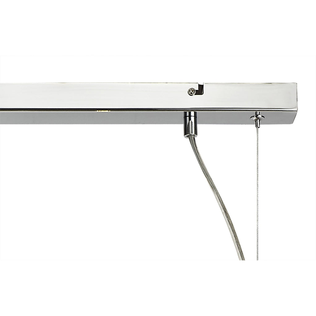 NL73039 Rome Pendant 7 Light Polished Chrome/Smoked Glass