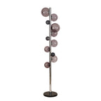 NL73049 Rome Floor Lamp 8 Light Polished Chrome/Smoked Glass