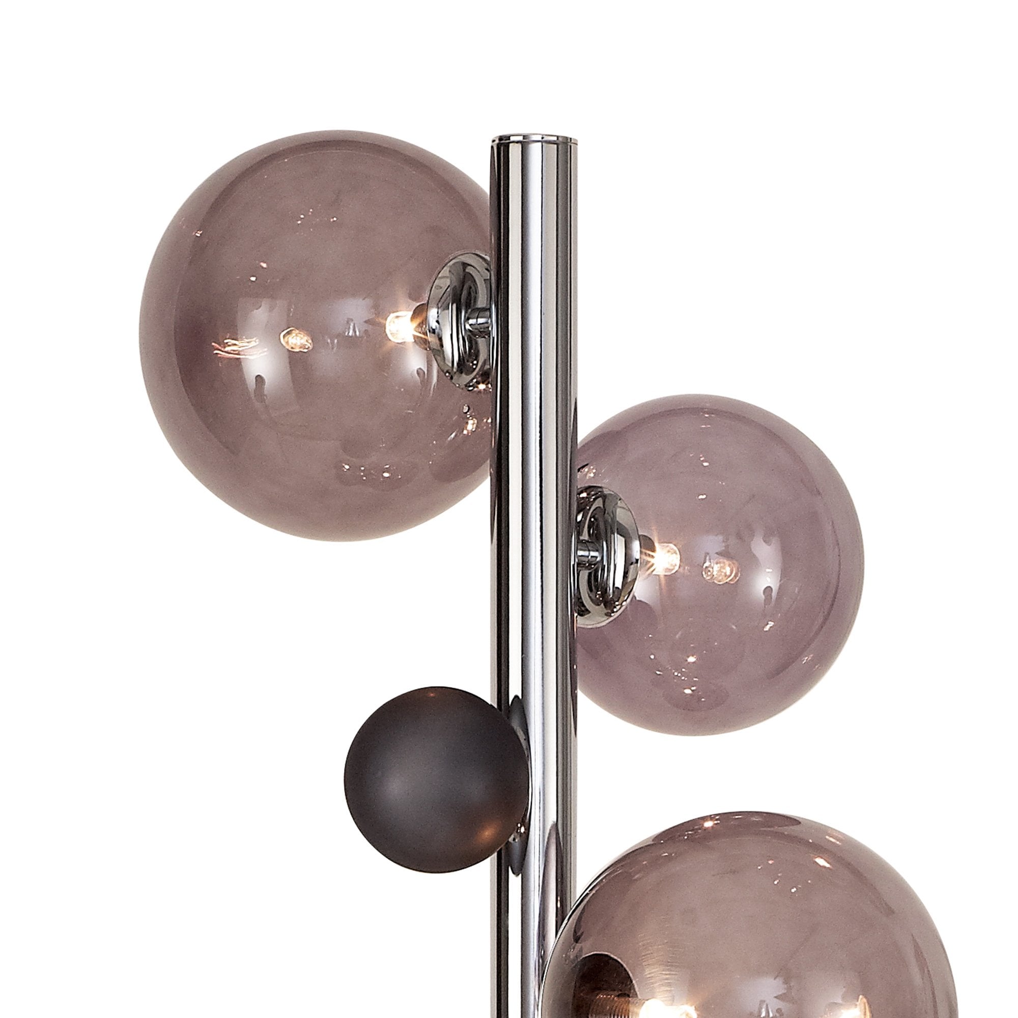 NL73049 Rome Floor Lamp 8 Light Polished Chrome/Smoked Glass