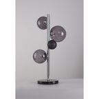 NL73059 Rome Table Lamp 3 Light Polished Chrome/Smoked Glass