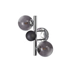 NL73069 Rome Wall Lamp 2 Light Polished Chrome/Smoked Glass