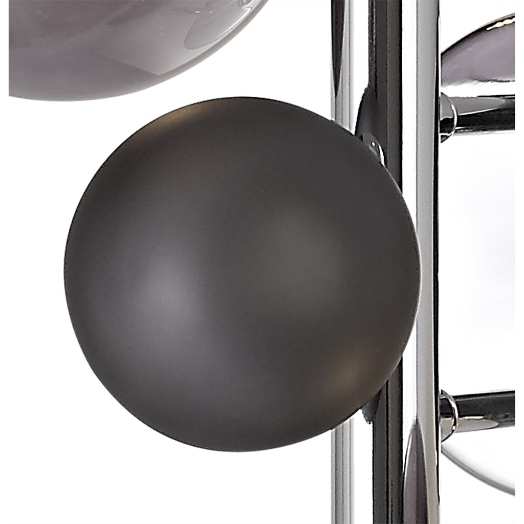 NL73069 Rome Wall Lamp 2 Light Polished Chrome/Smoked Glass