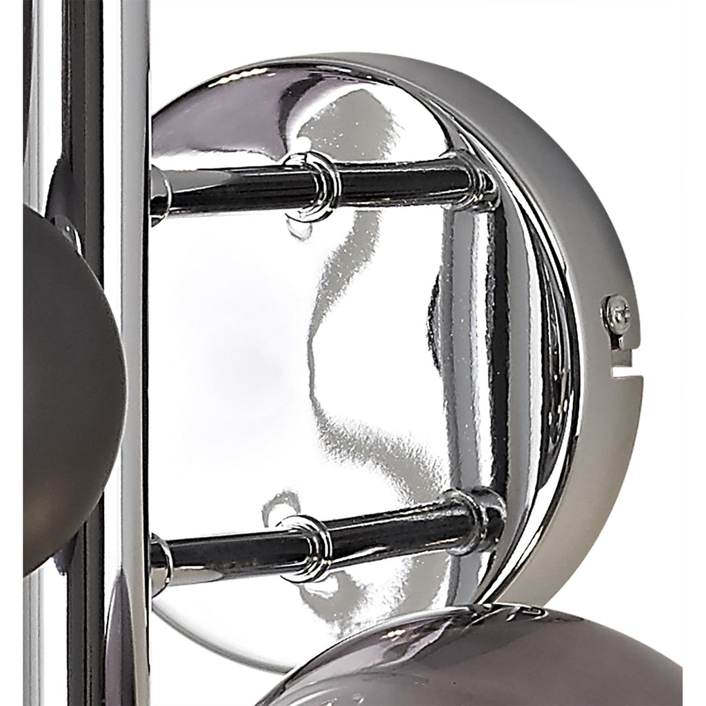 NL73069 Rome Wall Lamp 2 Light Polished Chrome/Smoked Glass