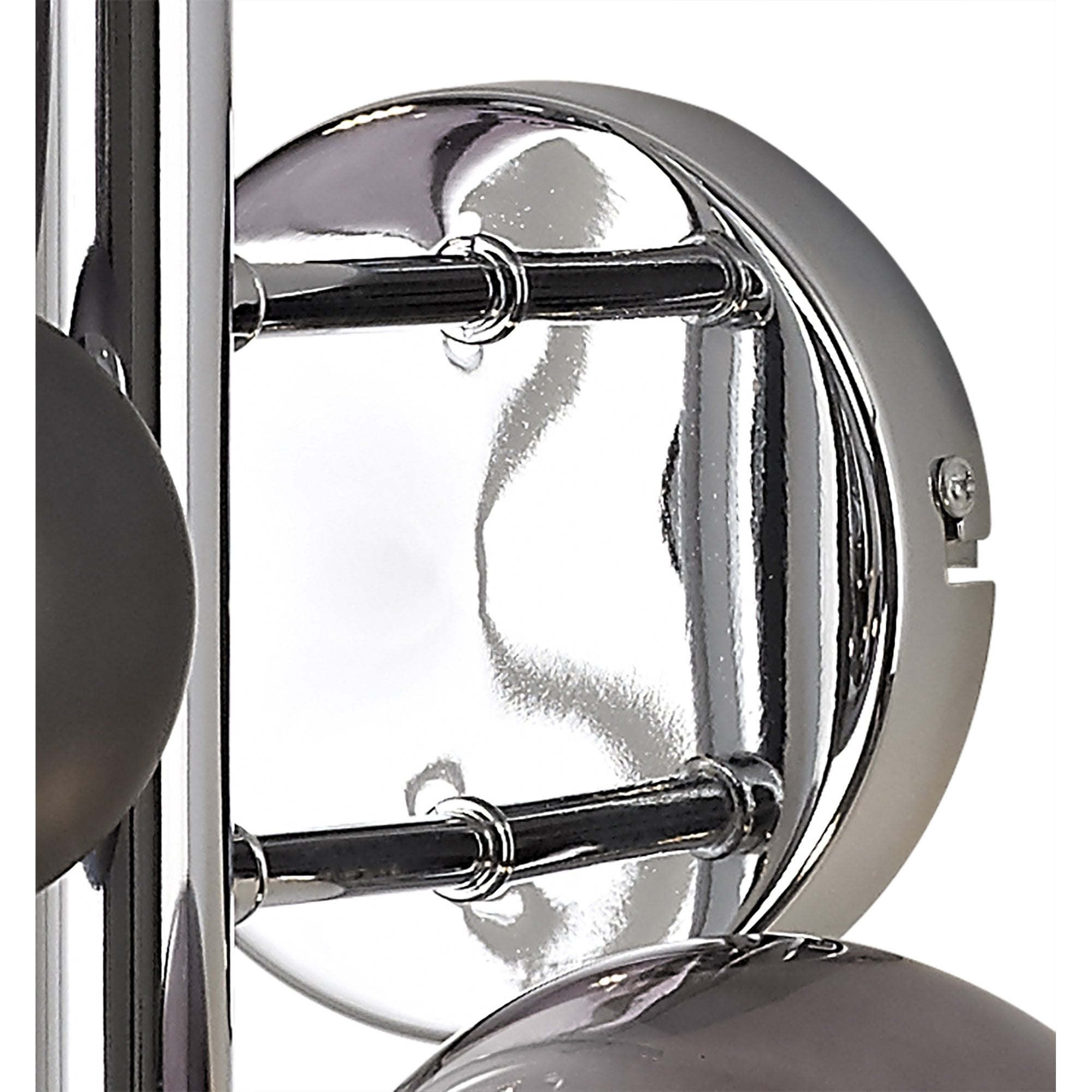 NL73069 Rome Wall Lamp 2 Light Polished Chrome/Smoked Glass