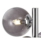 NL73069 Rome Wall Lamp 2 Light Polished Chrome/Smoked Glass