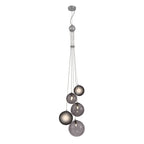 NL76589 Rome Pendant 5 Light Polished Chrome/Smoked Glass