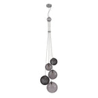 NL76589 Rome Pendant 5 Light Polished Chrome/Smoked Glass