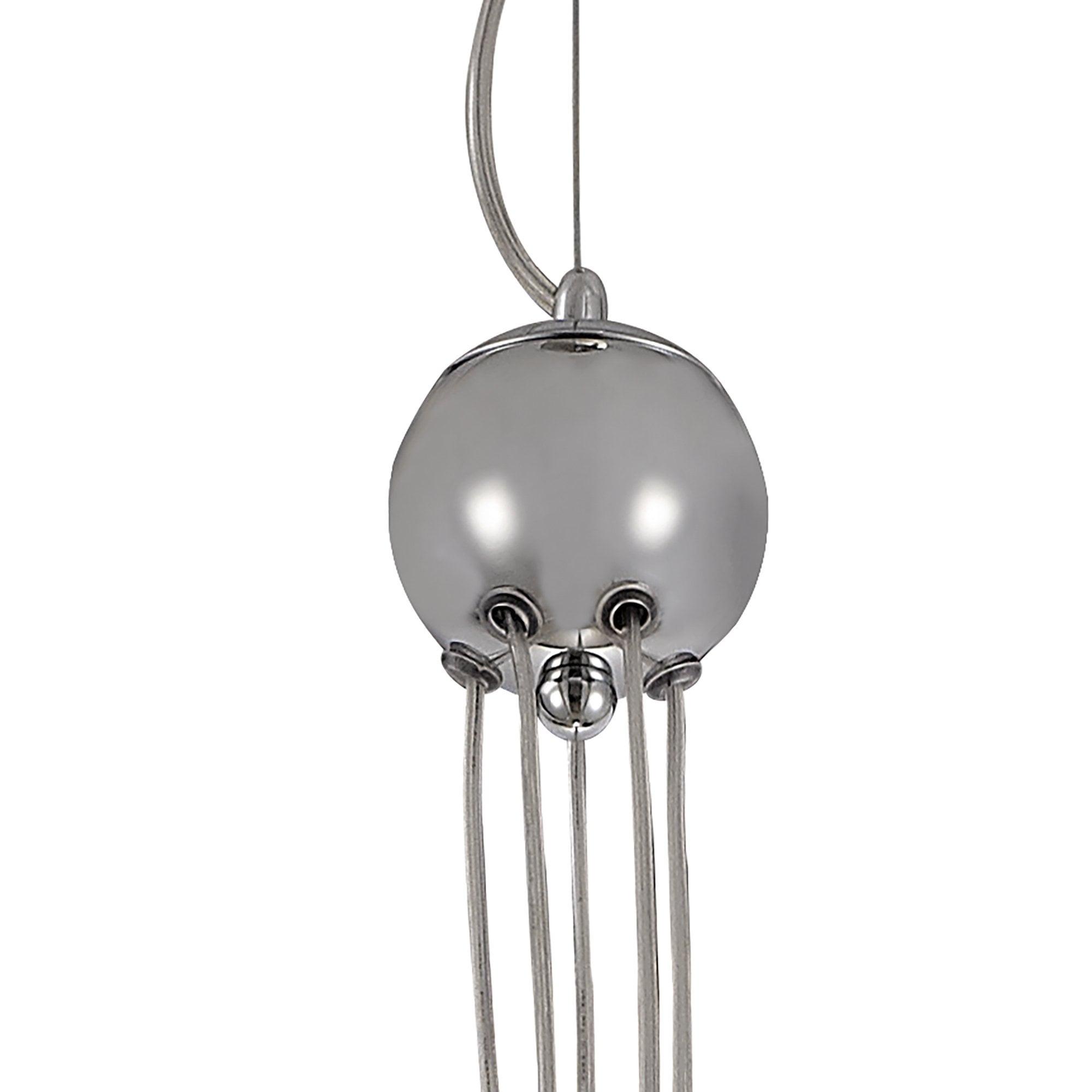 NL76589 Rome Pendant 5 Light Polished Chrome/Smoked Glass