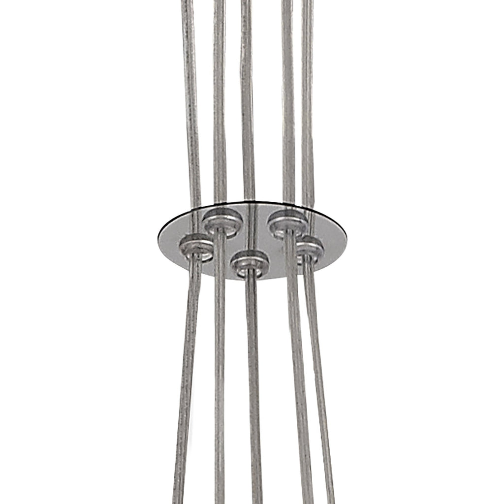 NL76589 Rome Pendant 5 Light Polished Chrome/Smoked Glass