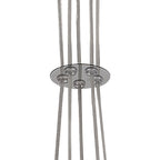 NL76589 Rome Pendant 5 Light Polished Chrome/Smoked Glass