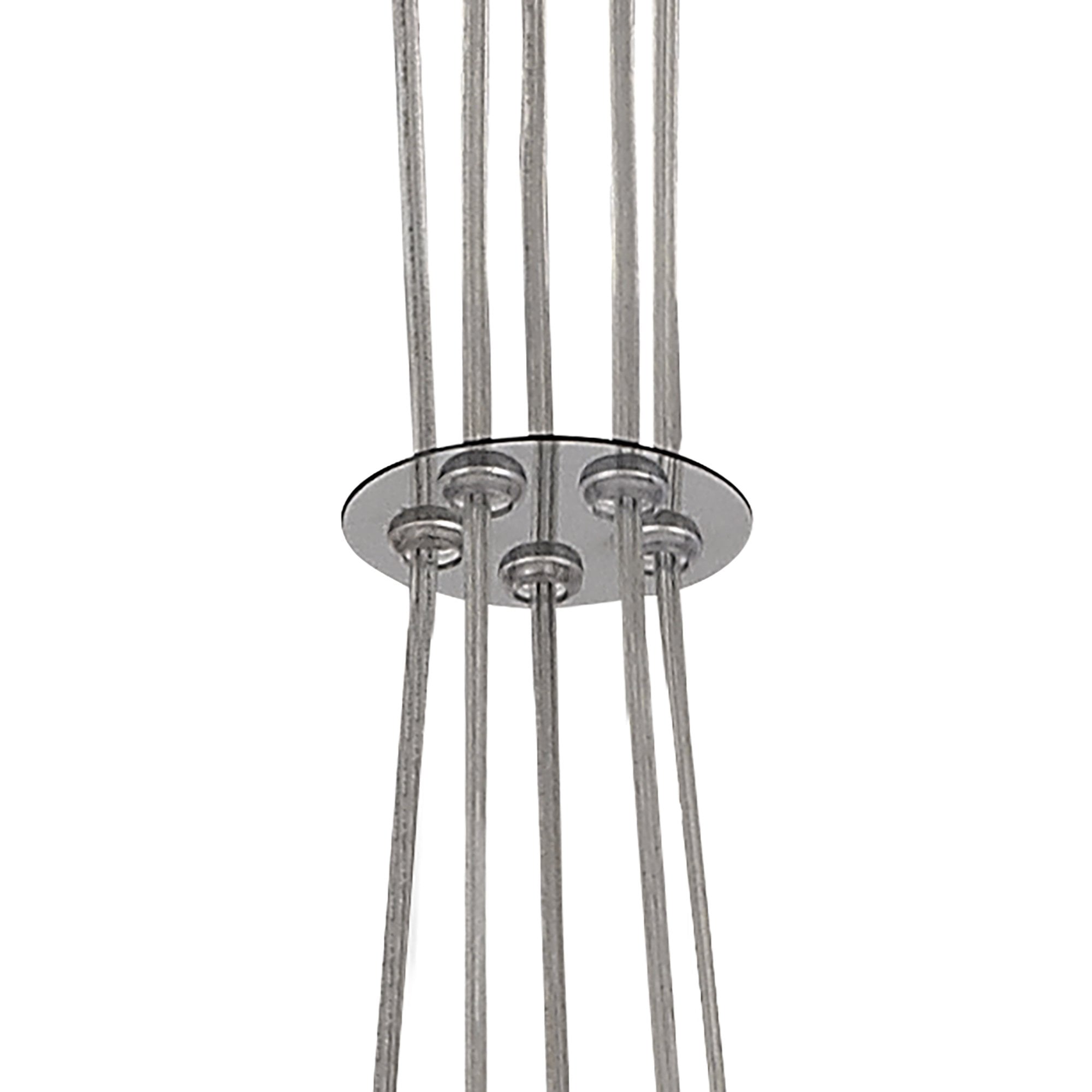 NL76589 Rome Pendant 5 Light Polished Chrome/Smoked Glass