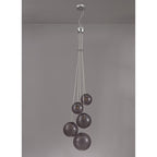 NL76589 Rome Pendant 5 Light Polished Chrome/Smoked Glass