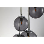 NL76589 Rome Pendant 5 Light Polished Chrome/Smoked Glass