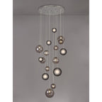 NL76599 Rome Pendant 16 Light Polished Chrome/Smoked Glass