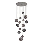 NL76599 Rome Pendant 16 Light Polished Chrome/Smoked Glass