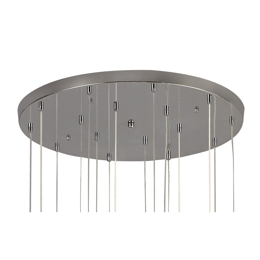 NL76599 Rome Pendant 16 Light Polished Chrome/Smoked Glass