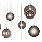 NL76599 Rome Pendant 16 Light Polished Chrome/Smoked Glass