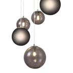NL76599 Rome Pendant 16 Light Polished Chrome/Smoked Glass