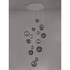 NL76599 Rome Pendant 16 Light Polished Chrome/Smoked Glass