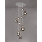 NL76599 Rome Pendant 16 Light Polished Chrome/Smoked Glass