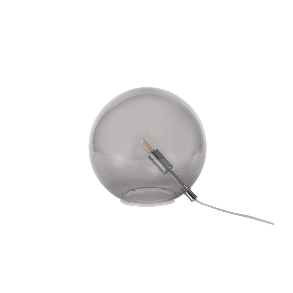 NL76609 Rome Table Lamp 1 Light Polished Chrome/Smoked Glass