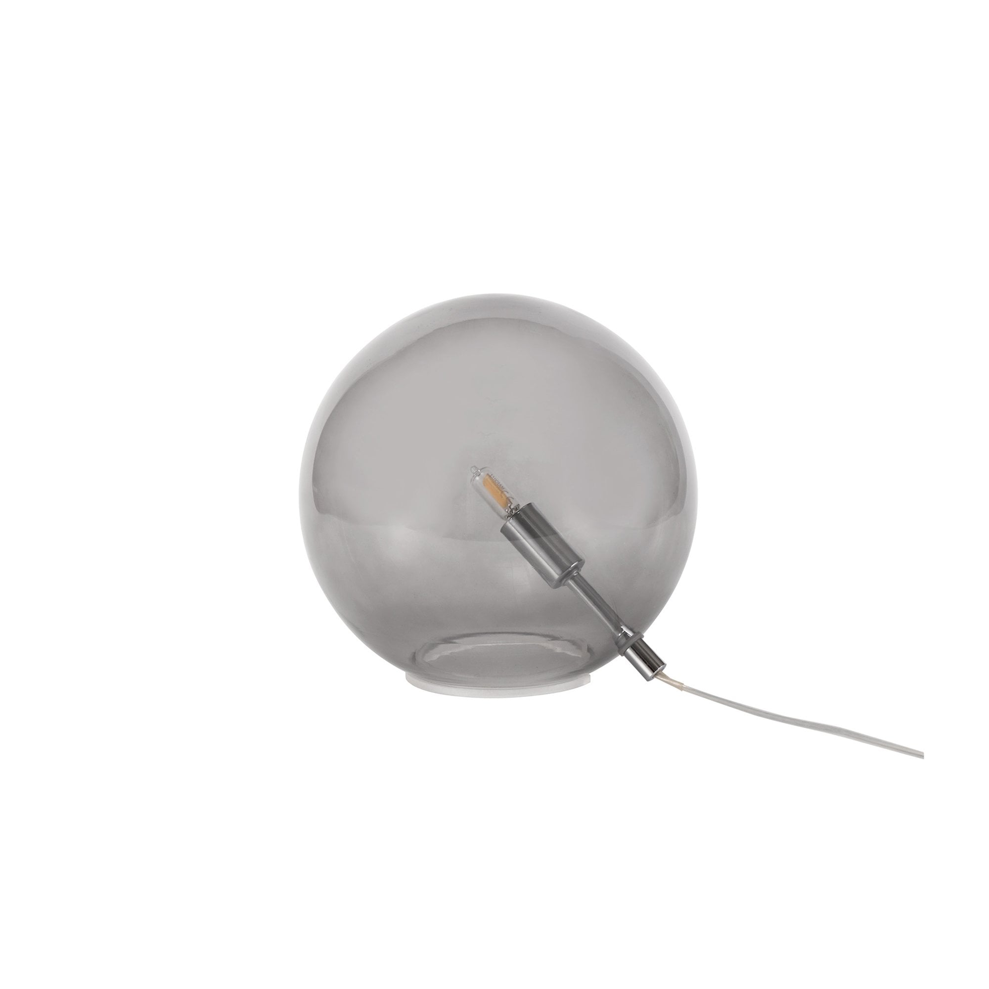 NL76609 Rome Table Lamp 1 Light Polished Chrome/Smoked Glass
