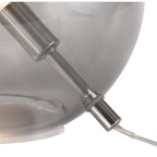 NL76609 Rome Table Lamp 1 Light Polished Chrome/Smoked Glass
