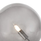 NL76609 Rome Table Lamp 1 Light Polished Chrome/Smoked Glass