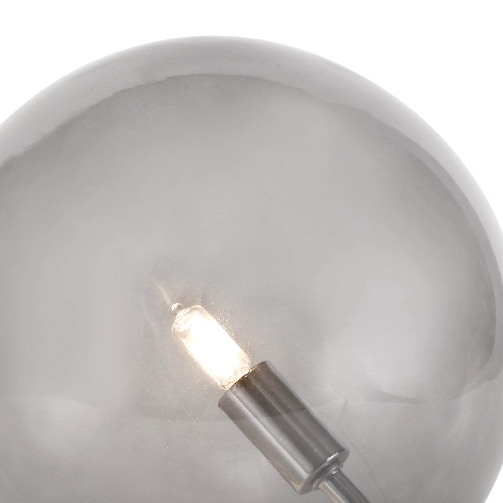 NL76609 Rome Table Lamp 1 Light Polished Chrome/Smoked Glass