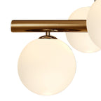 NL76619 Rome Pendant 7 Light Antique Copper/Opal & Copper Glass